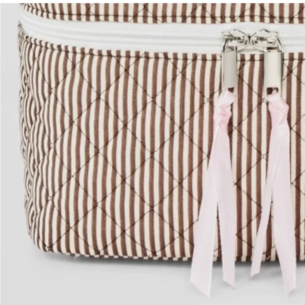Wild Fable quilted striped cosmetic bag